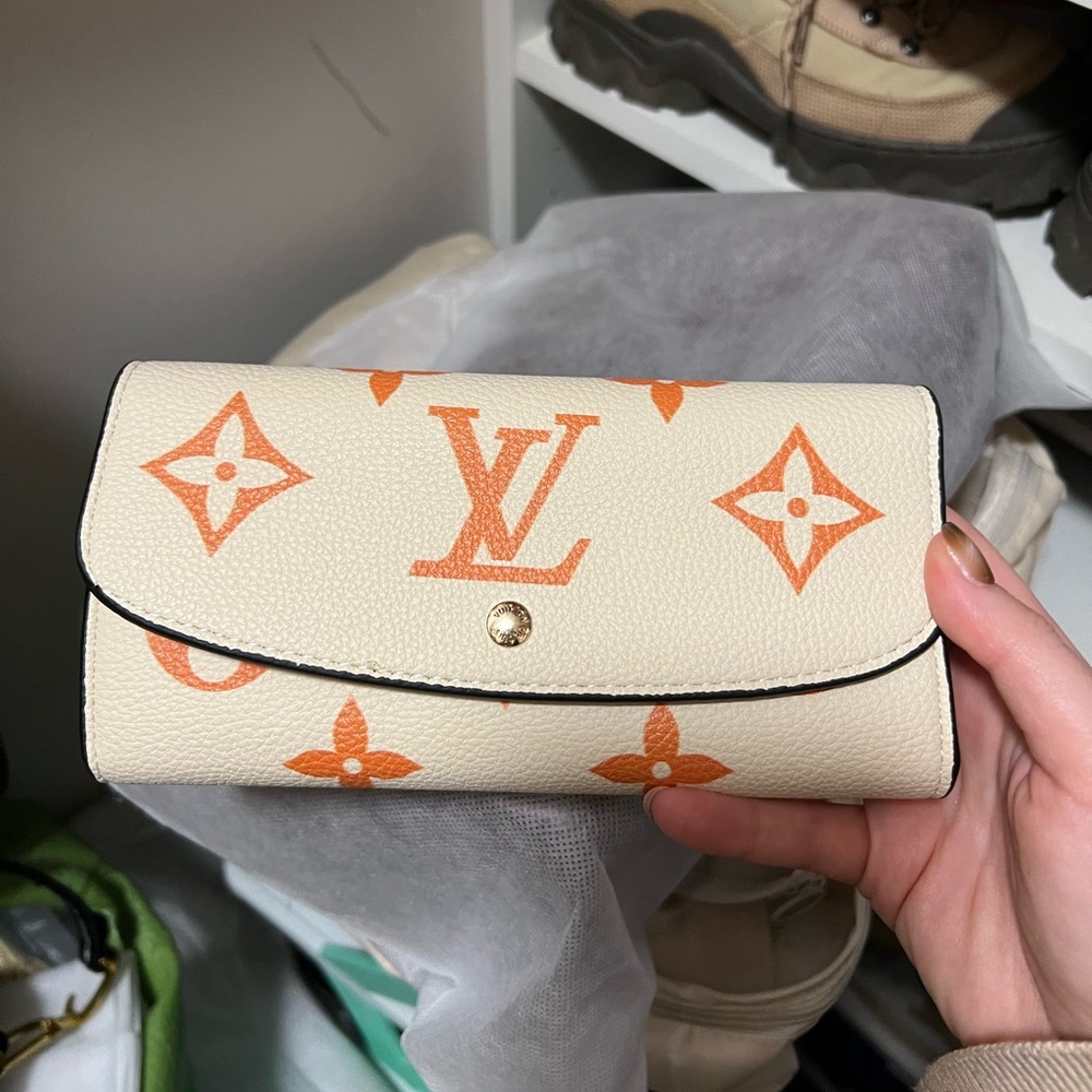Orange Monogram Inspired Wallet